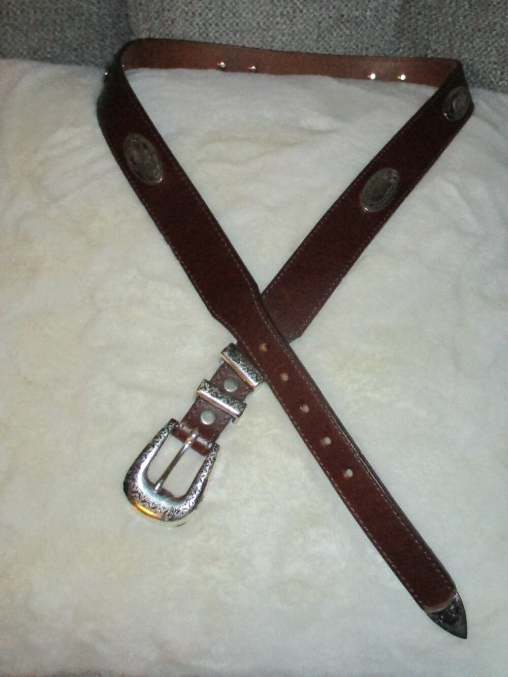 Men’s Brown Brighton Belt - Size 36  concho